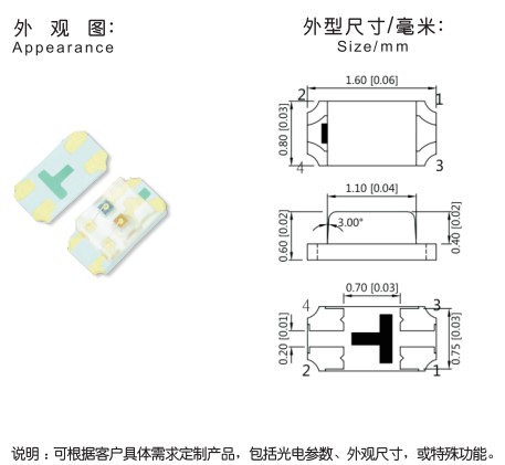 SMD0603雙色發光二極管_貼片0603雙色_0603二合壹發光二極管