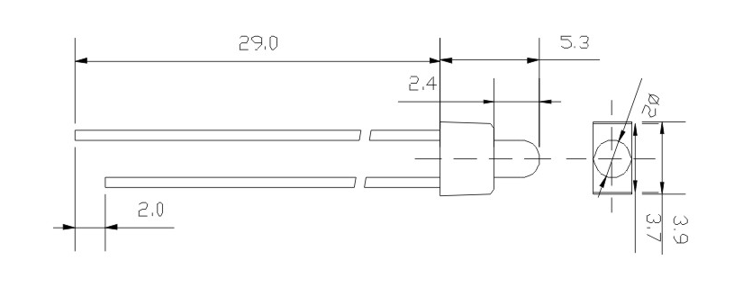 2mm塔形綠發綠發光二極管_插件2mm發光二極管_發光二極管直插_F2發光二極管