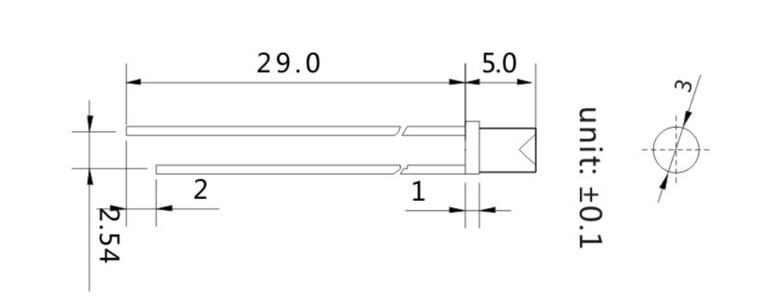 F3平頭綠發普綠發二極管_插件3MM發光二極管_發光二極管直插_3MM發光二極管