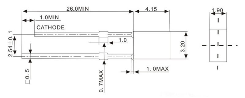 234方形綠發普綠發光二極管_插件234發光二極管_直插234發光二極管