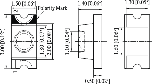 SMD1206/3216全彩帶透鏡發光二極管