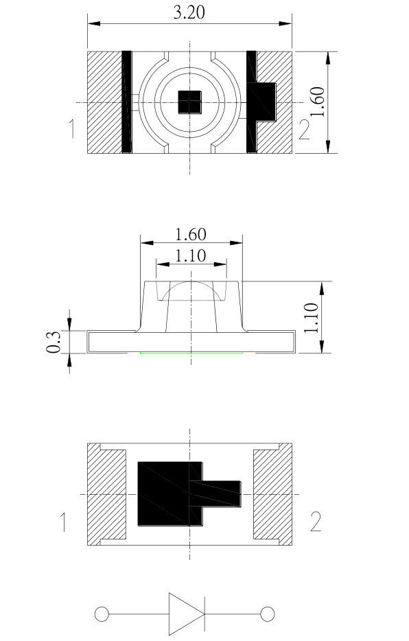 SMD1206內凹單色_貼片發光二極管_1206內凹發光二極管