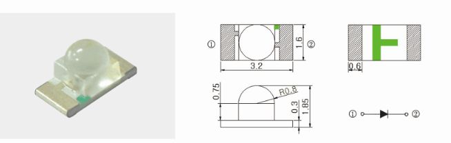 1206贴片LED球头灯的应用,视觉光源LED